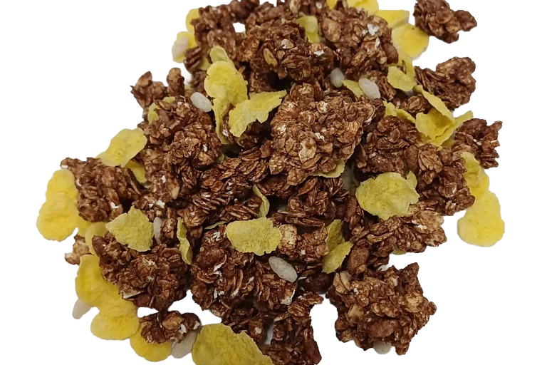 Cocoa banana crunchy muesli